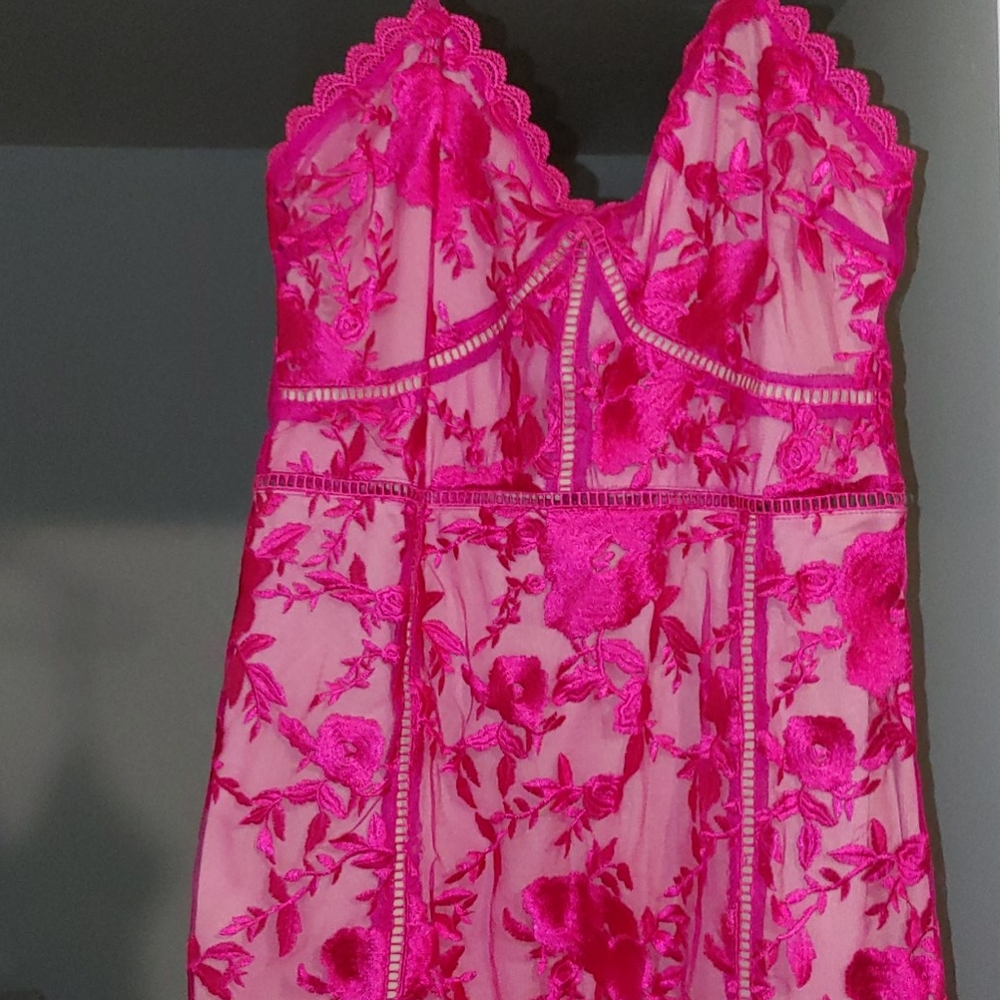 Lacey hot pink dress